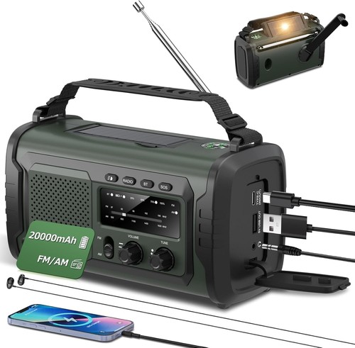 Portable solar hand crank - portable, solar/hand
